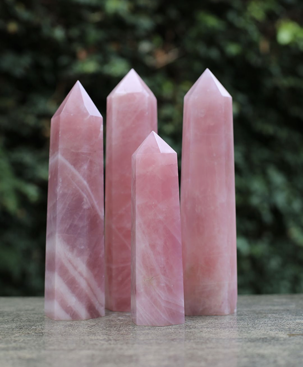 Natural Crystal: Cut & Polished Rose Quartz/Lavender Quartz Generator (Approx.16cm through to 24cm Tall)