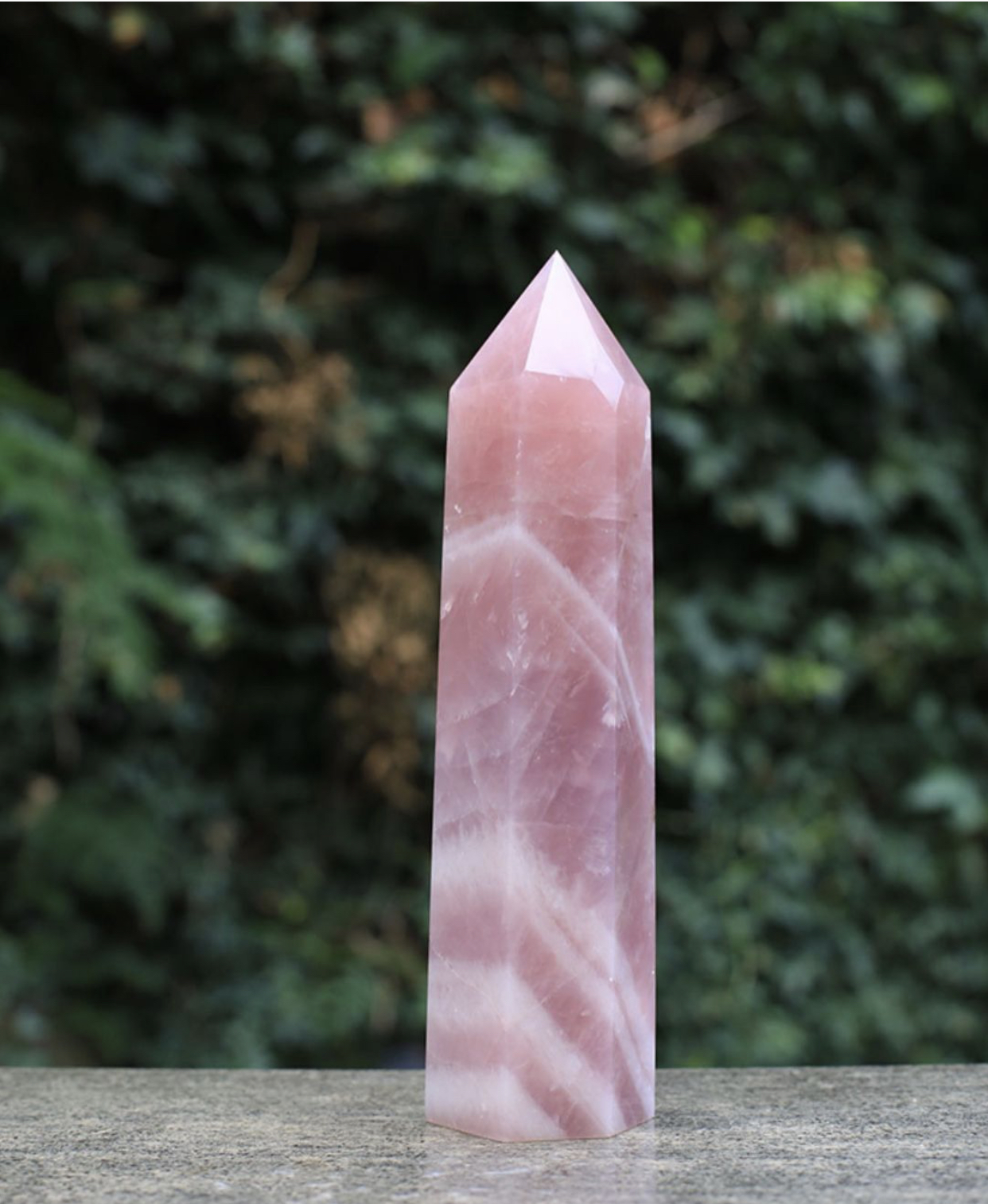 Natural Crystal: Cut & Polished Rose Quartz/Lavender Quartz Generator (Approx.16cm through to 24cm Tall) - Image 2