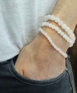 Stretch Bracelets: Moonstone - A Grade - 4mm, 6mm, & 8mm Round Beads