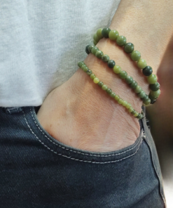 Stretch Bracelets: Jade (Nephrite) 4mm, 6mm, & 8mm Round Beads