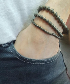Stretch Bracelets: Pyrite 4mm, 6mm, & 8mm Round Beads