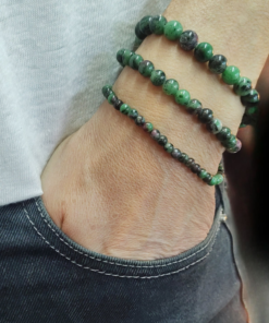Stretch Bracelets: Ruby in Zoisite 4mm, 6mm, & 8mm Round Beads