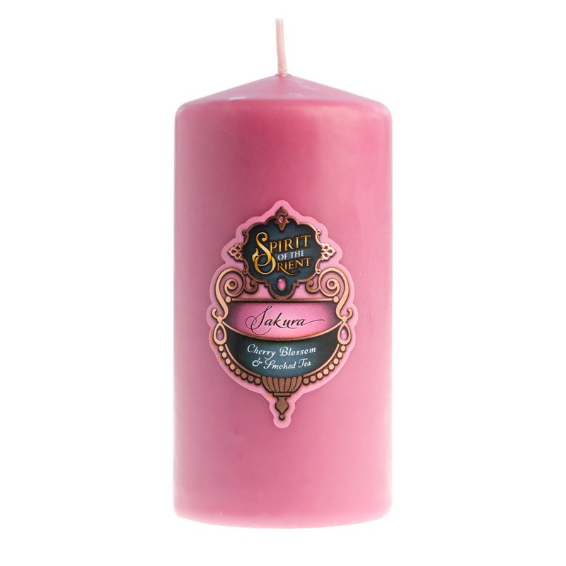Sakura Pillar Candle: Medium