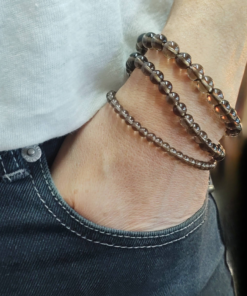 Stretch Bracelets: Smokey Quartz 4mm, 6mm, & 8mm Round Beads