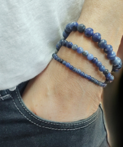 Stretch Bracelets: Sodalite 4mm, 6mm, & 8mm Round Beads