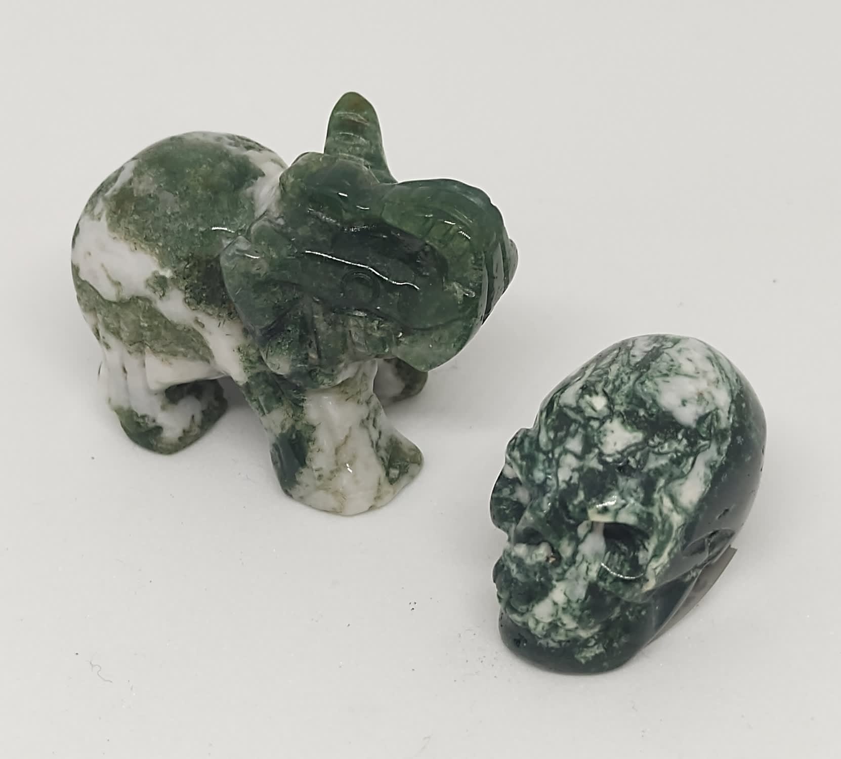 Tree Agate Elephant | Skull