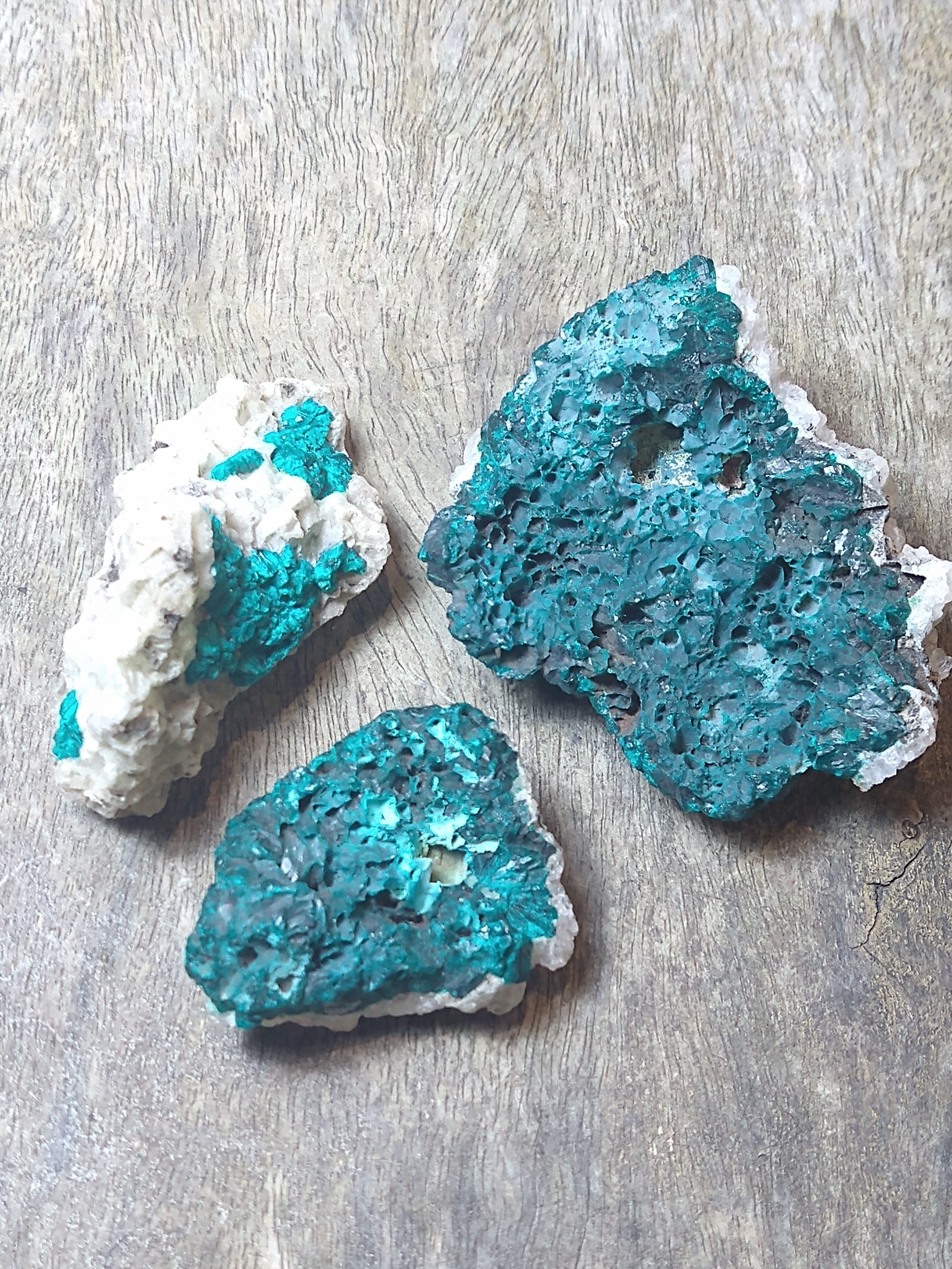 Natural Crystals: Dioptase in Clear Quartz - Image 2