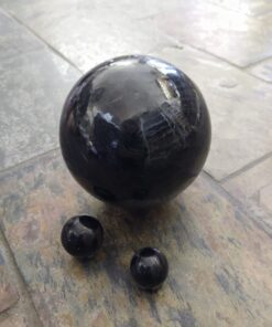 Natural Crystals: Cut & Polished Black Tourmaline Spheres