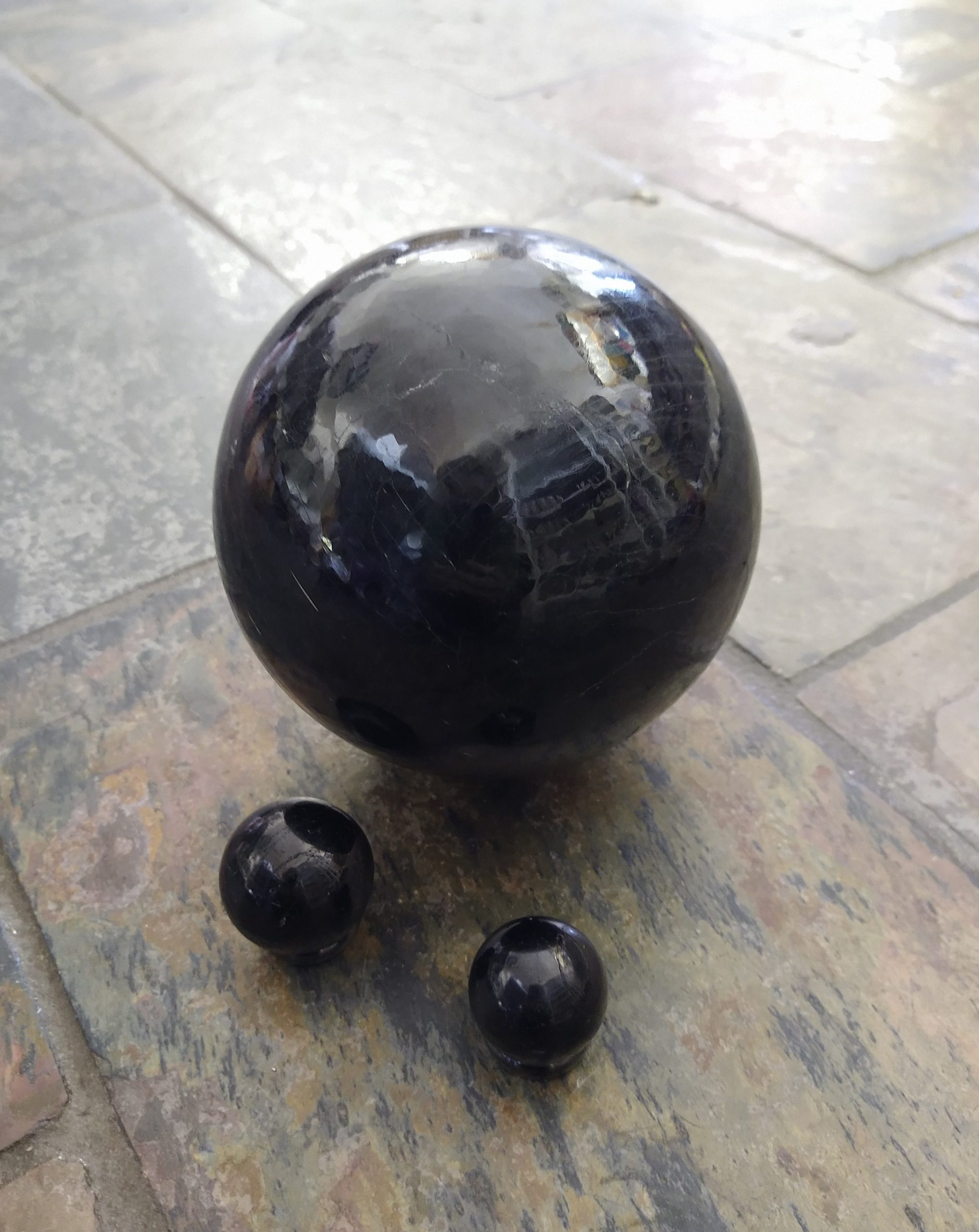 Natural Crystals: Cut & Polished Black Tourmaline Spheres