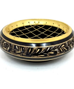 Charcoal Burner: Brass Black & Gold 7.5cm
