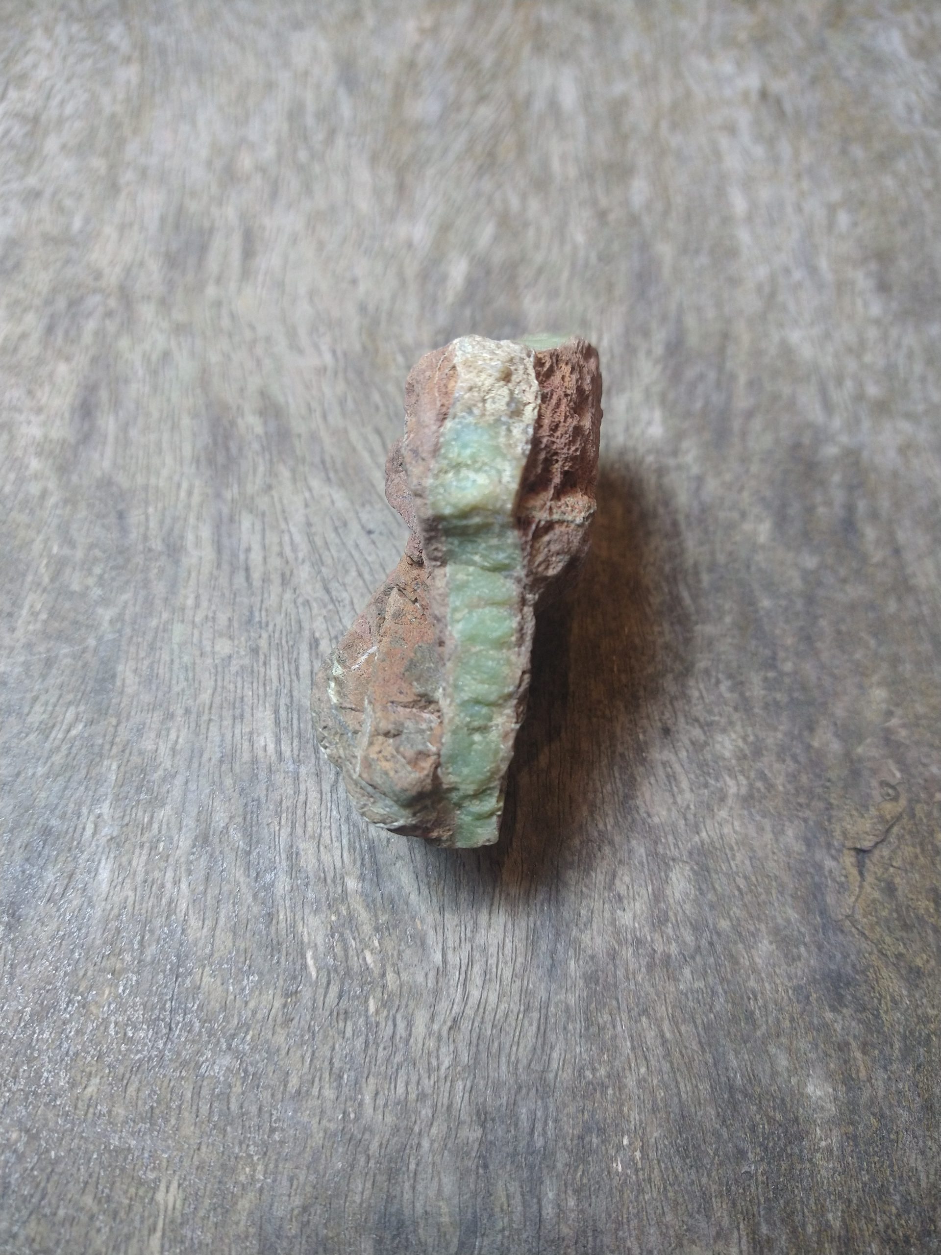 Natural Crystals: Chrysoprase vein (Approx 5x5cm)