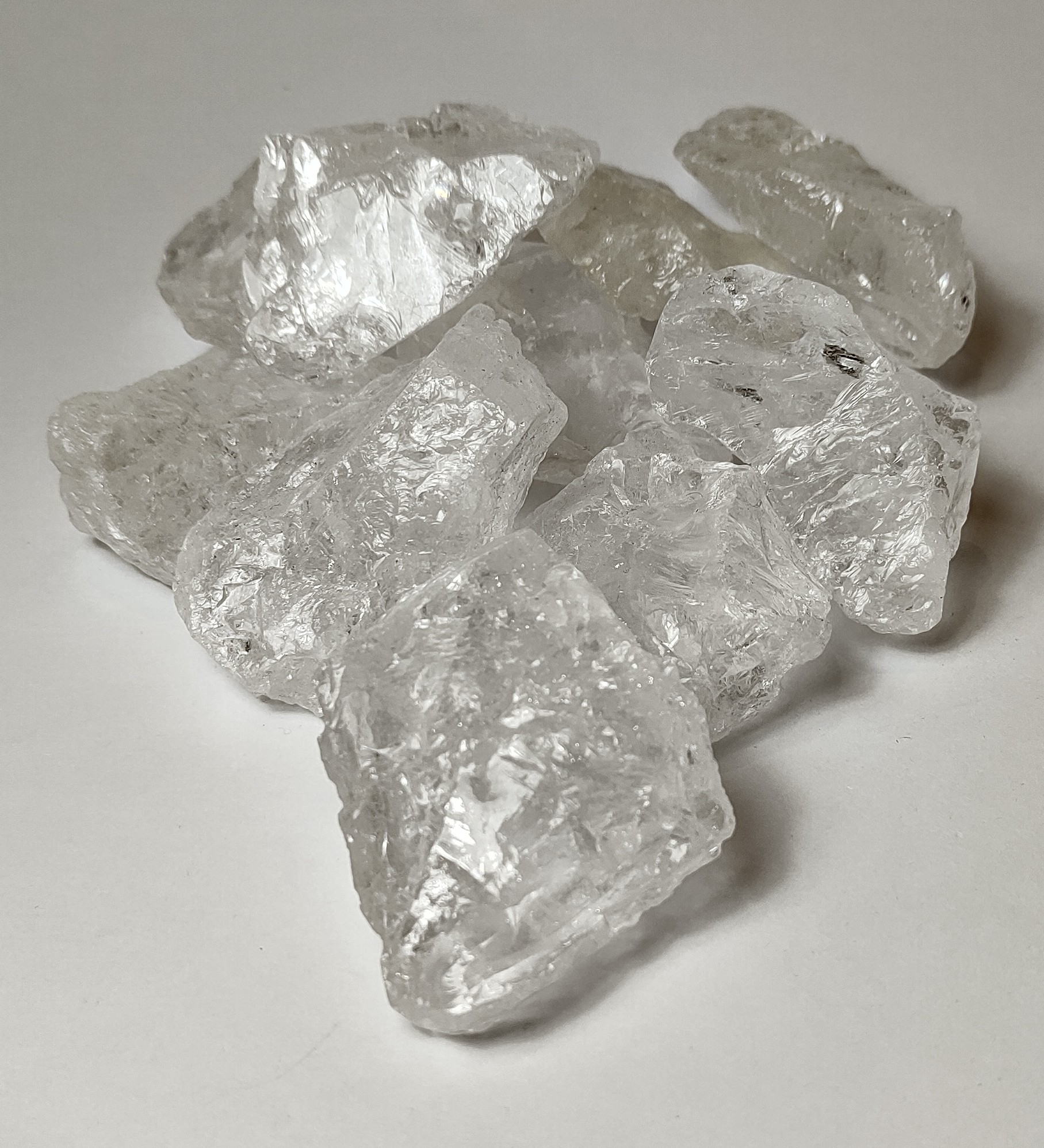 Natural Crystals: Clear Quartz Rough Chunks (Approx 3x4x1cm)