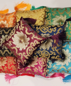 Silk Singing Bowl Cushion: available in a variety of colours (approx.15x15cm)
