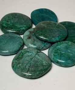 Natural Crystal: Cut & Polished Chrysocolla Slices (Approx 2x2x.3cm)