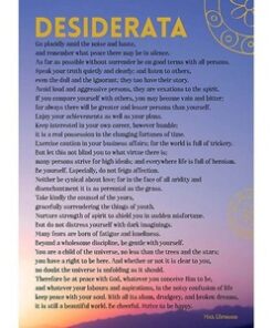 Greeting Card: Desiderata