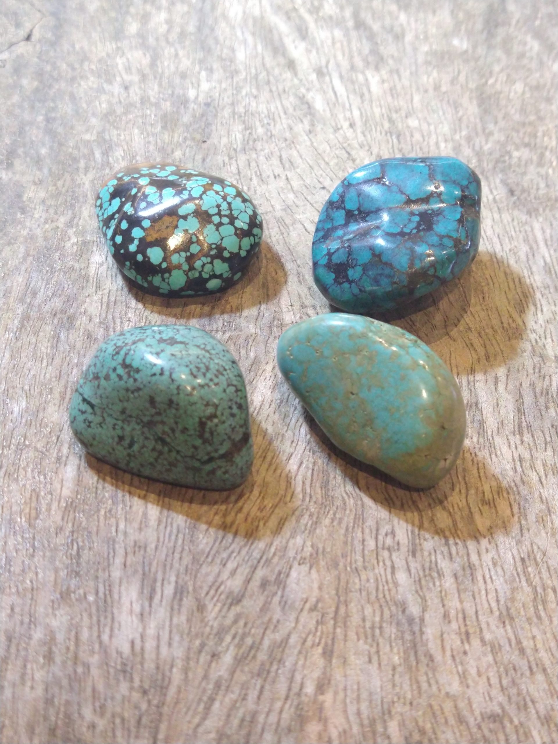 Natural Crystals: Polished Chinese Turquoise Nuggets