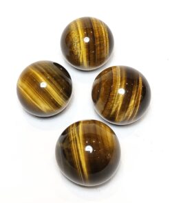 Natural crystals: Cut and polished Tiger Eye spheres (approx. 4cm)