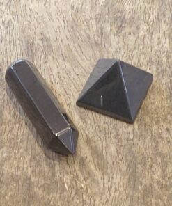 Natural Mineral: Cut & Polished Hematite Wand & Pyramid