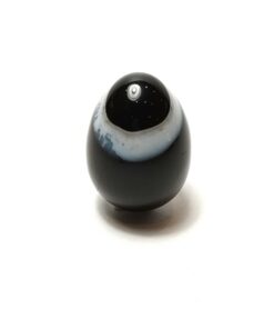 Natural crystals: hand carved and polished black Sardonyx egg