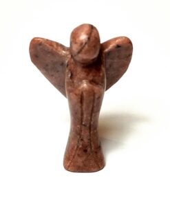 Natural crystal: hand carved and polished Rhodonite Angel