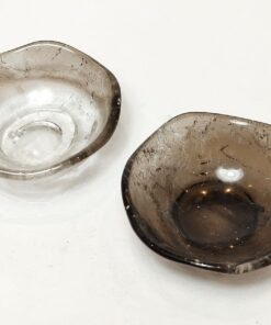Natural Crystals: Smokey Quartz hand carved bowls (approx. 6x2.5cm)