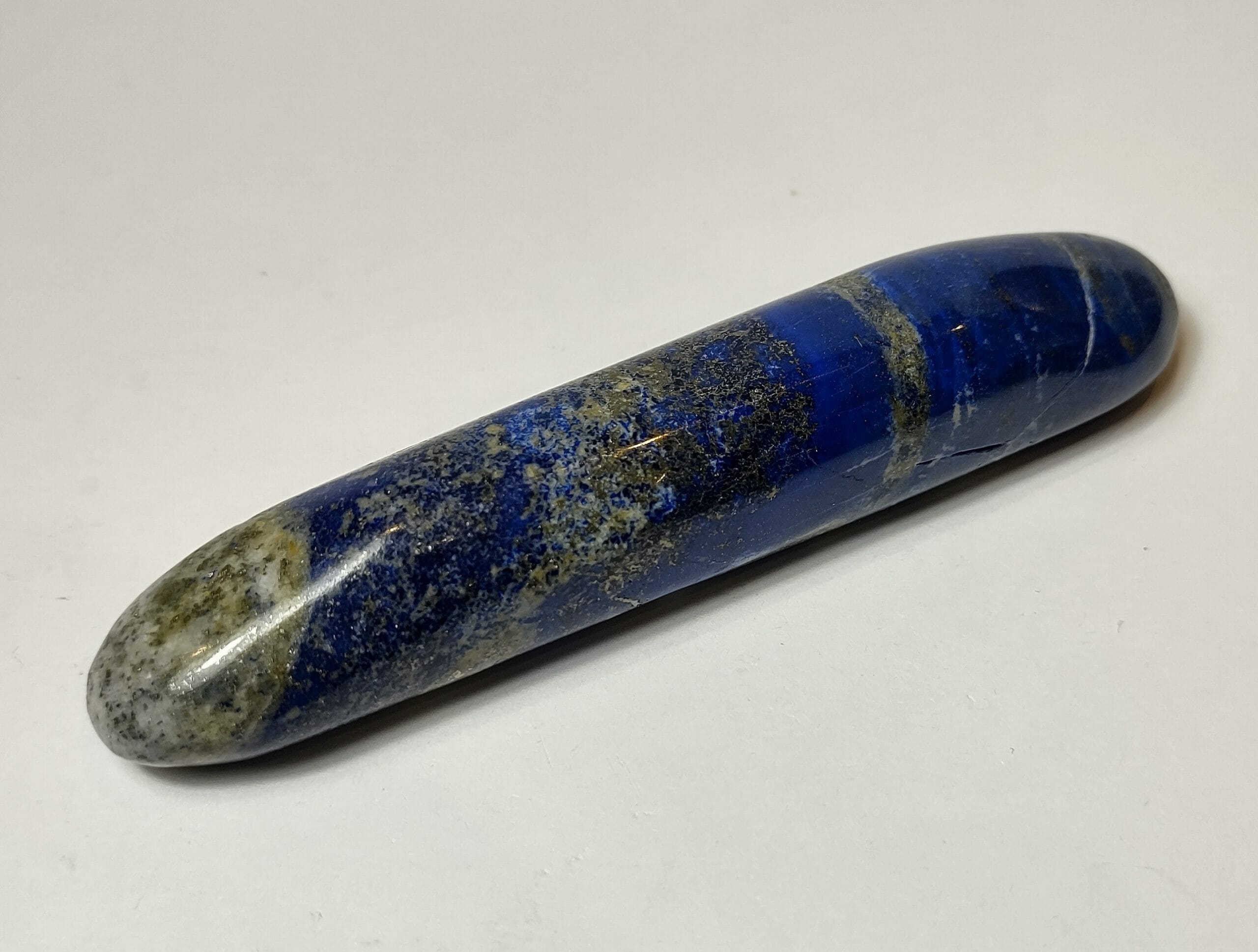 Natural Crystal: Hand Carved & Polished Lapis Lazuli Massage Tool (Approx. 12x2x2cm)
