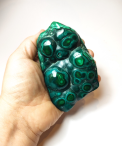 Alternative view of Natural Crystal: Cut & Polished Malachite Free Form (Approx 11x7x2.5cm)