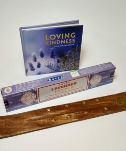 Gift Pack: Loving Kindness Hardcover Book + Satya Incense + Wood Incense Holder