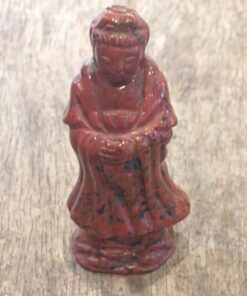 Natural Crystal: Hand Carved & Polished Mahogany Obsidian Quan Yin (Approx 8x3.5x2cm)