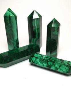Natural Crystal: Cut & Polished Malachite Generators (Approx 7x1.8cm)