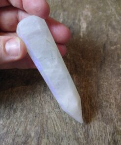 Alternative view of Natural Crystals: Rainbow Moonstone Wand (Approx 9x2cm)