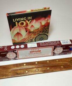 Gift Pack: Opening to Joy Hardcover Book + Satya Incense + Wood Incense Holder