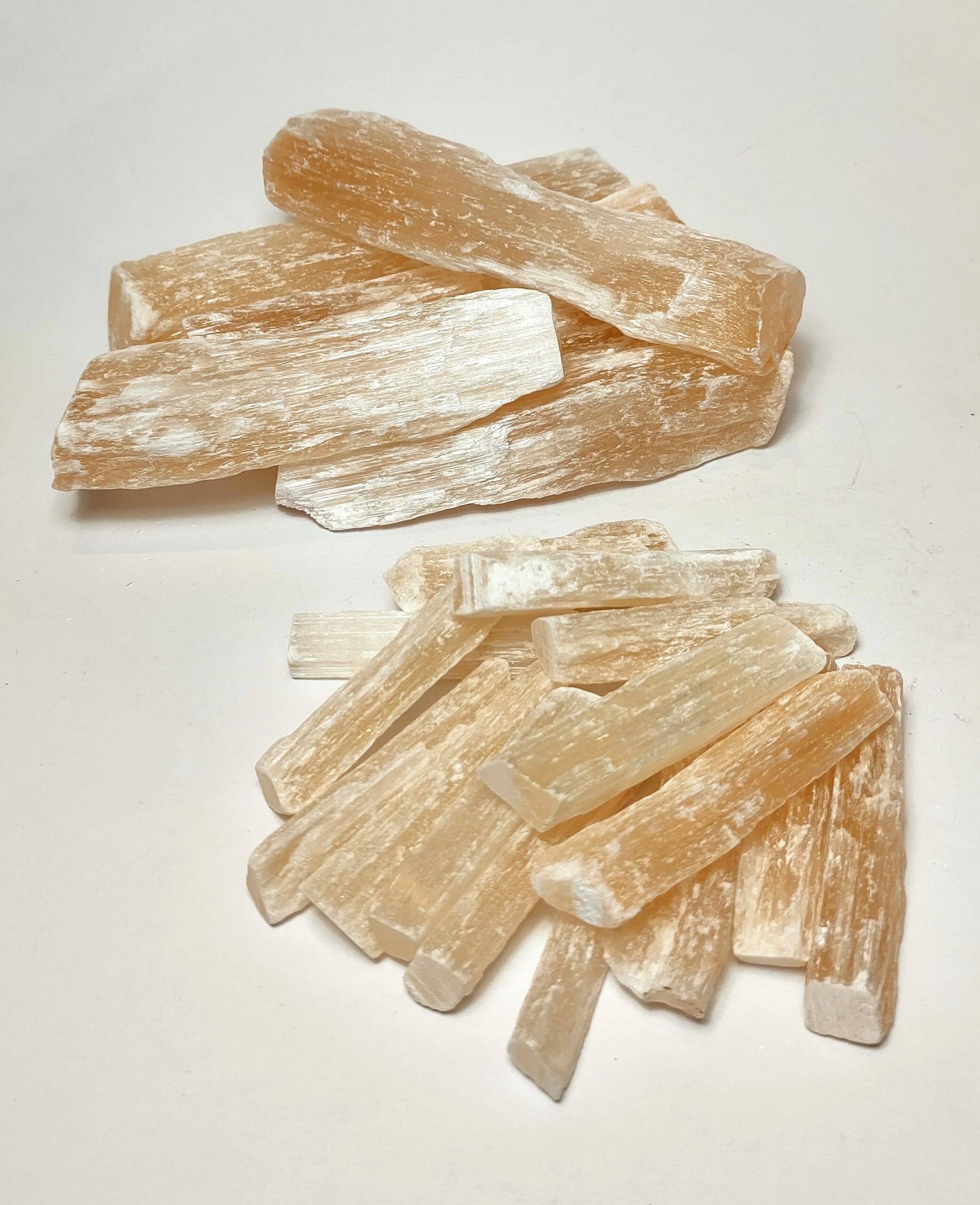 Natural crystals: Orange Selenite (available in two sizes)