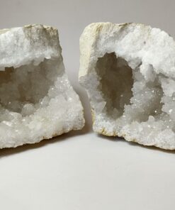 Natural Crystals: Medium Clear Quartz Crystal Geode Pair (Each Half Approx 13x10x8cm)