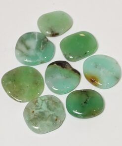 Natural Crystals: Hand Cut & Polished Chrysoprase Slices (Approx 2x2x.5cm)