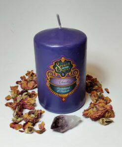 Gift Pack: Yulan Scented Pillar Candle & Amethyst Crystal
