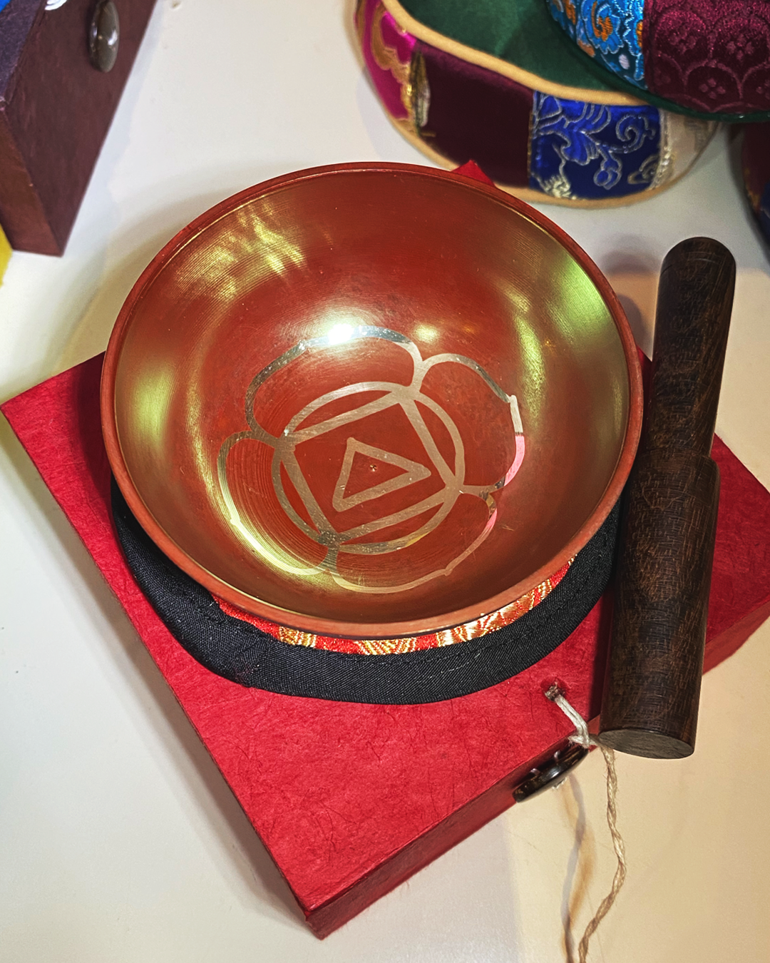 Chakra Singing Bowls: 7 Designs to Choose From (Set with Box, Cushion, & Wand) - Image 3