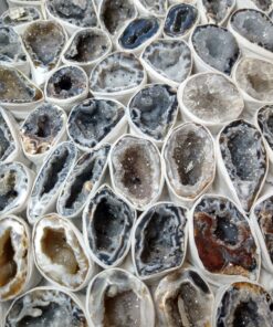 Natural crystals: Clear Quartz/Agate Geodes matching pairs - Assorted Sizes
