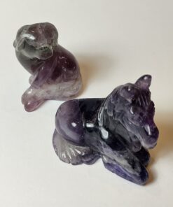 Natural Crystals: Hand Carved & Polished Rainbow Fluorite Animals