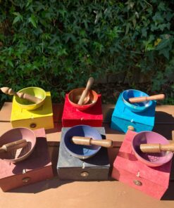 Chakra Singing Bowls: 7 Designs to Choose From (Set with Box, Cushion, & Wand)