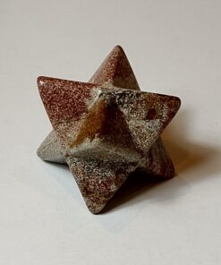 Natural Crystal: Hand Carved & Polished Red Jasper Merkabah (Approx. 2x2cm)