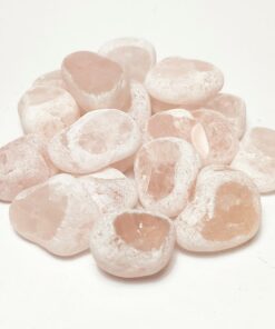 Natural crystals: cut and polished Rose Quartz seer stones or Emma eggs (approx. 2x2x2cm)