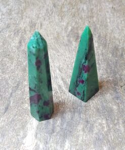 Natural Crystals: Cut & Polished Ruby in Zoesite Generator & Oblisk