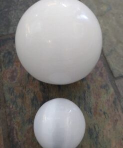 Natural Crystals: Cut & Polished Selenite Spheres