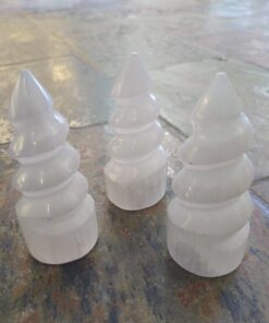 Natural Crystals: Selenite Unicorn Towers Cut Base (Approx 10x4cm)