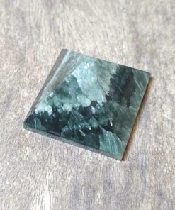 Natural Crystal: Cut & Polished Seraphinite Pyramid (Approx 5x5x5cm)