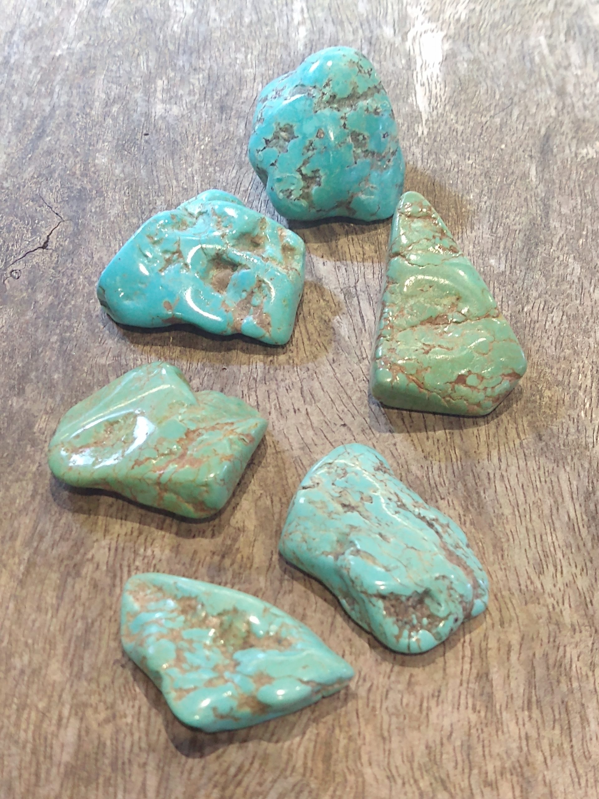 Natural Crystals: Polished (USA Sleeping Beauty) Turquoise Nuggets