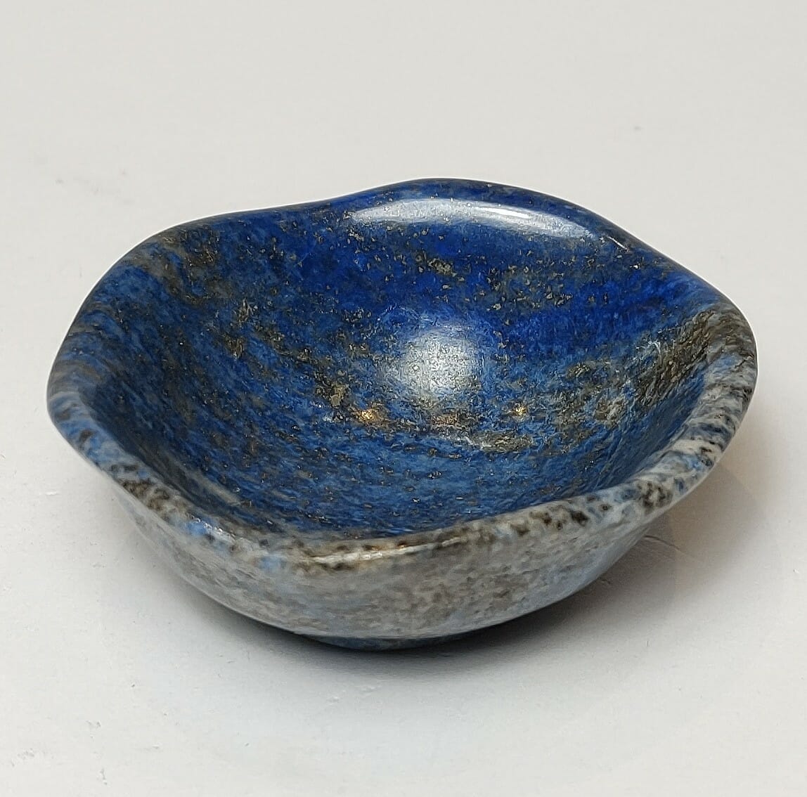 Natural Crystal: Hand Carved & Polished Lapis Lazuli Bowl (Approx 5x6x2.5cm)