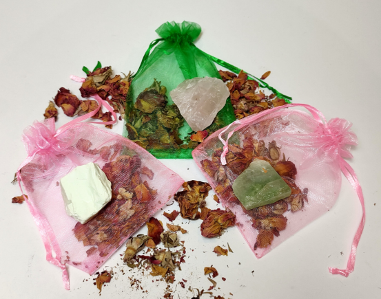 gift pack: three heart chakra crystals for love, emotional support & healing