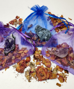 gift pack: three third eye chakra crystals for spiritual insight, intuition & practice